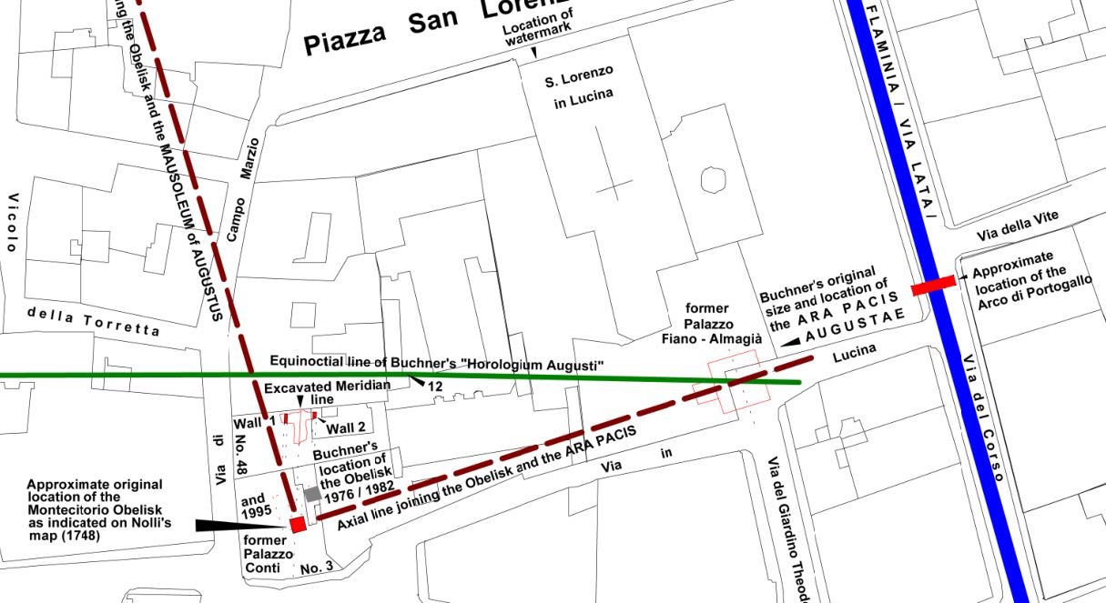 Karte Marsfeld Rom Arco di Portogallo in FORTVNA PAPERS 2