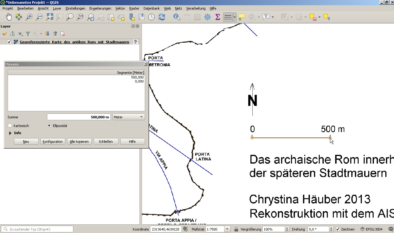 Georeferenzierte Romkarte, QGIS, Chrystina Häuber, Franz Xaver Schütz, 10