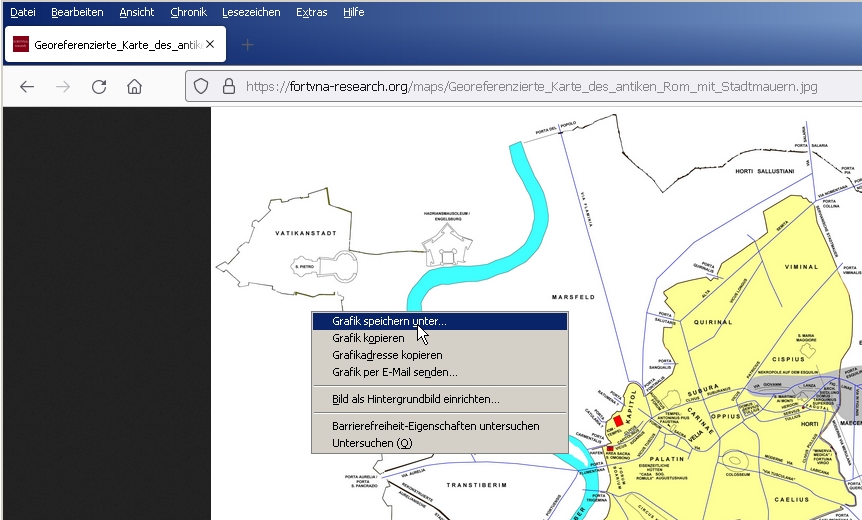 Georeferenzierte Romkarte, QGIS, Chrystina Häuber, Franz Xaver Schütz, 7