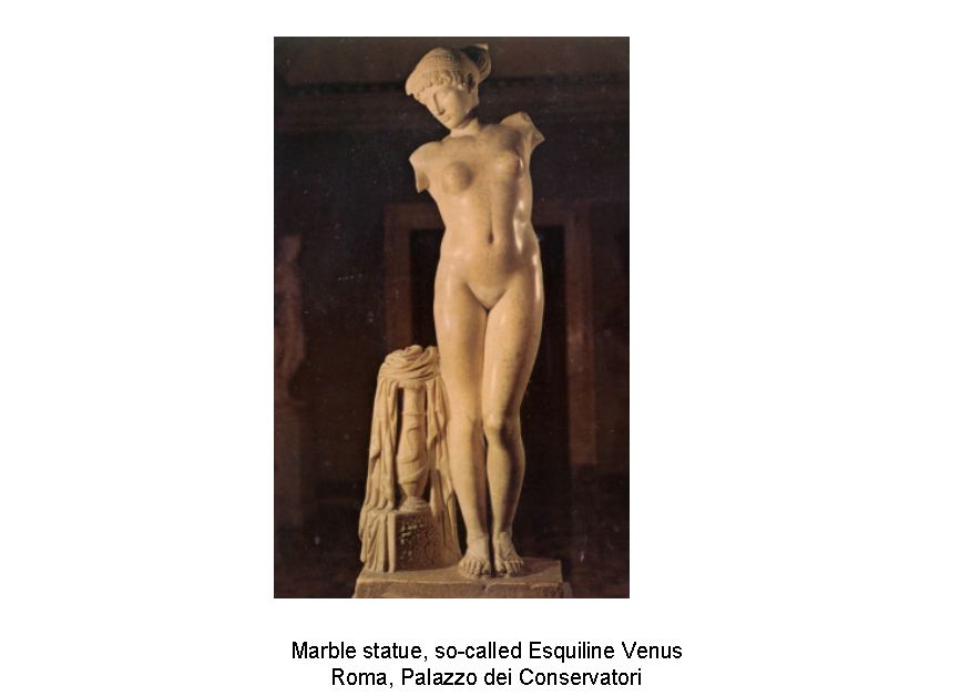 Marble statue, so-called Esquiline Venus, Roma, Musei Capitolini, Palazzo dei Conservatori