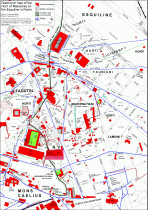 HÄUBER, C. (2011): 
	Diachronic map of the Horti of Maecenas on the Esquiline in Rome. Without indication of landscape