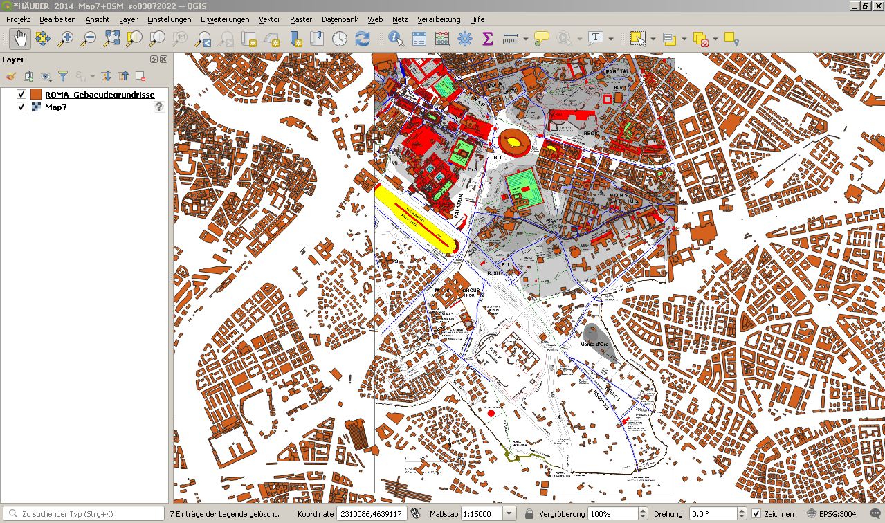 Chrystina HÄUBER (2014): Map 7 + OSM Daten in QGIS