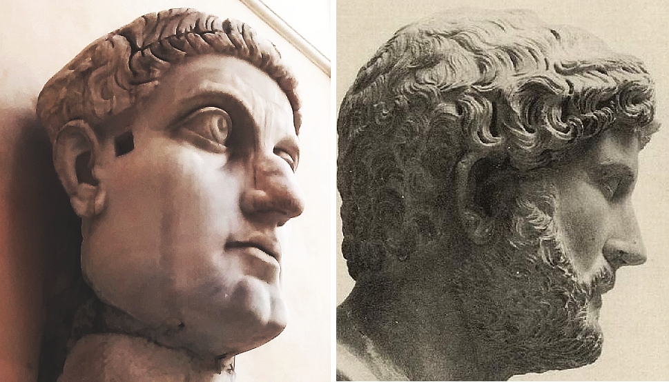 Fragmente einer Kolossalstatue des Kaisers Hadrian - der Kopf wurde umgearbeitet in ein Portrait des Kaisers Konstantin der Große, Photo by Chrystina Häuber, Franz Xaver Schütz