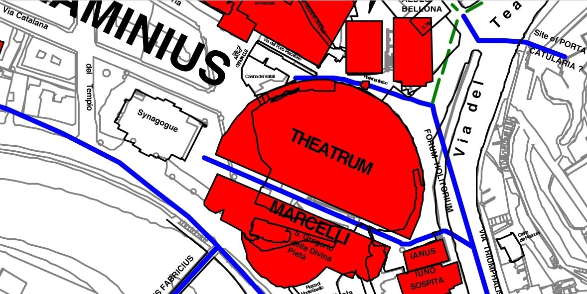 Marcellustheater Auschnitt Romkarte Chrystina Häuber