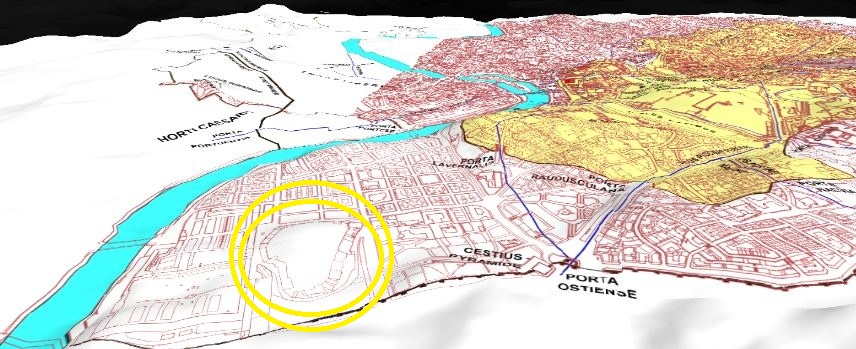 Ausschnitt Karte der antiken Stadt Rom, Umgebung Monte Testaccio, by Chrystina HÄUBER, Franz Xaver SCHÜTZ