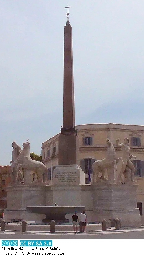 Quirinal Obelisk Rom, Photo by Chrystina Häuber, Franz Xaver Schütz