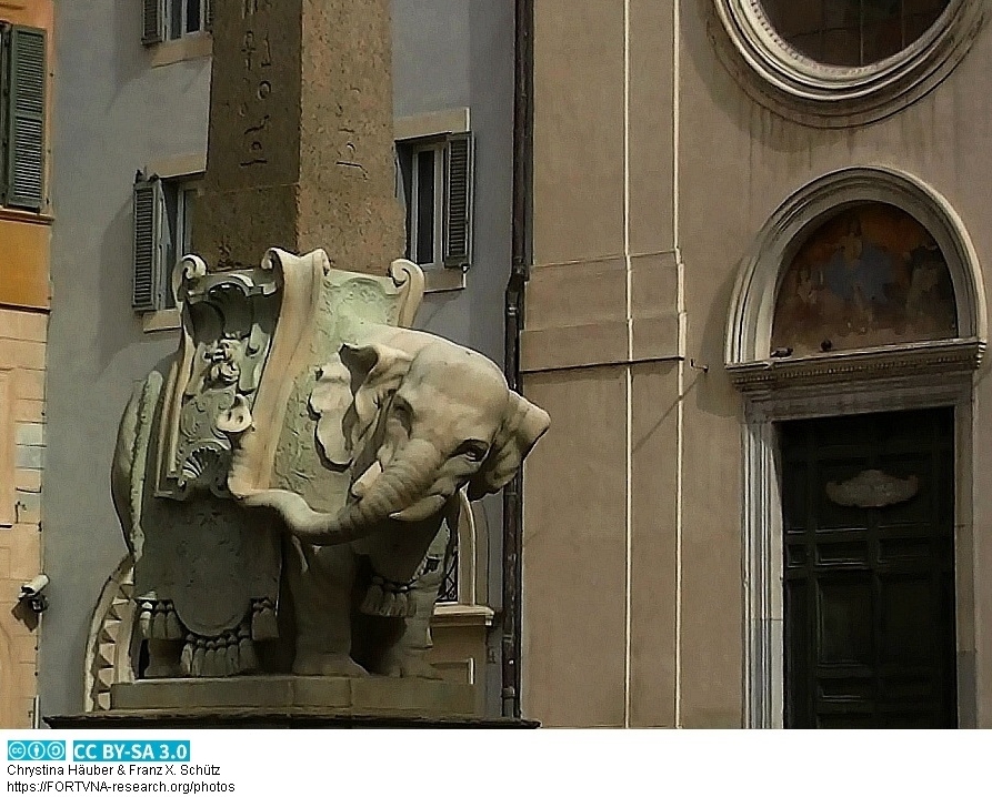 Obelisk, Rom, Piazza della Minerva, Bernini, Elefant,  Obeliscus Minerveus, Photos by Chrystina Häuber, Franz Xaver Schütz