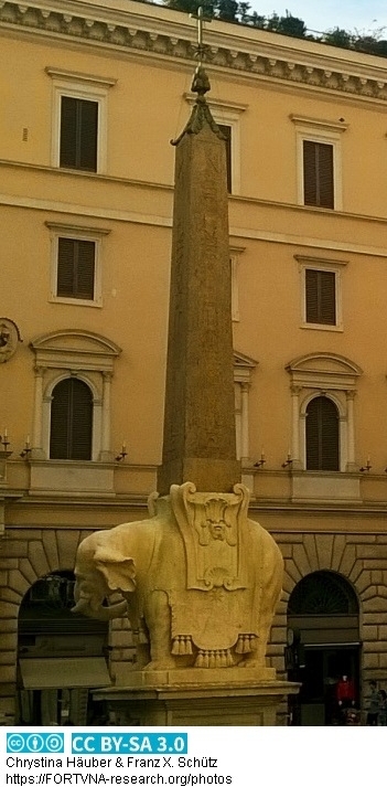 Obelisk, Rom, Piazza della Minerva, Bernini, Elefant,  Obeliscus Minerveus, Photos by Chrystina HÄUBER, Franz Xaver SCHÜTZ