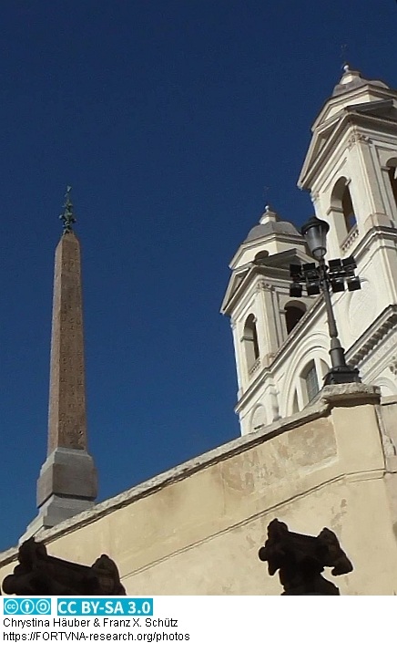  Obelicso Sallustiano - Ägyptischer Obelisk Piazza della Trinita dei Monti Rom, maps and photos by Chrystina Häuber, Franz Xaver Schütz