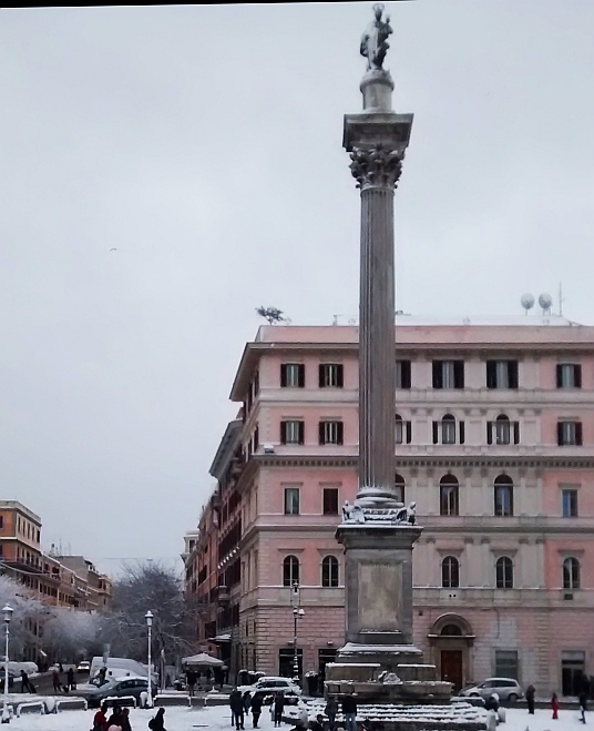 Schnee in Rom S Maria Maggiore, Photo by Franz Xaver Schütz, Chrystina Häuber
