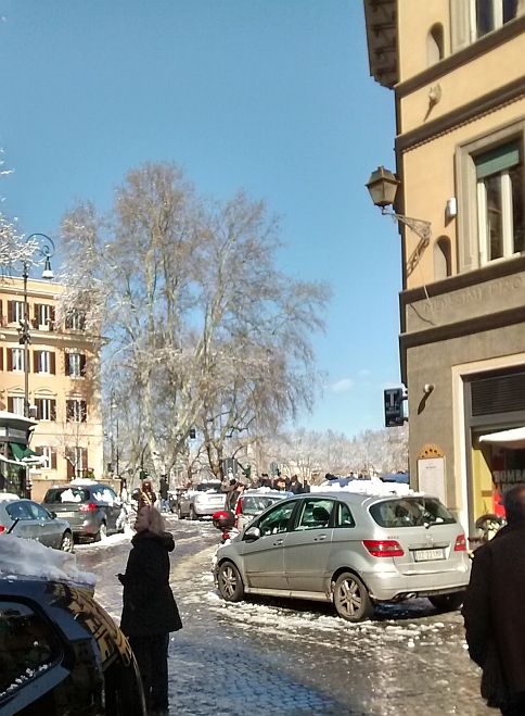 Schnee in Rom Trastevere Bild 2, Photo by Franz Xaver Schütz, Chrystina Häuber