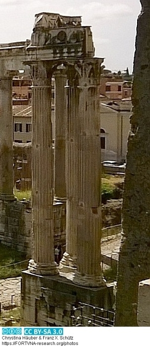 Tempel des DIVUS VESPASIANUS, Photo by Chrystina Häuber, Franz Xaver Schütz