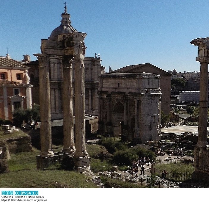 Tempel des DIVUS VESPASIANUS, Photo by Chrystina Häuber, Franz Xaver Schütz