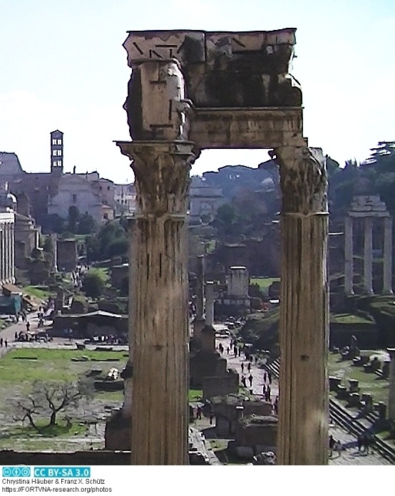 Tempel des DIVUS VESPASIANUS, Photo by Chrystina Häuber, Franz Xaver Schütz